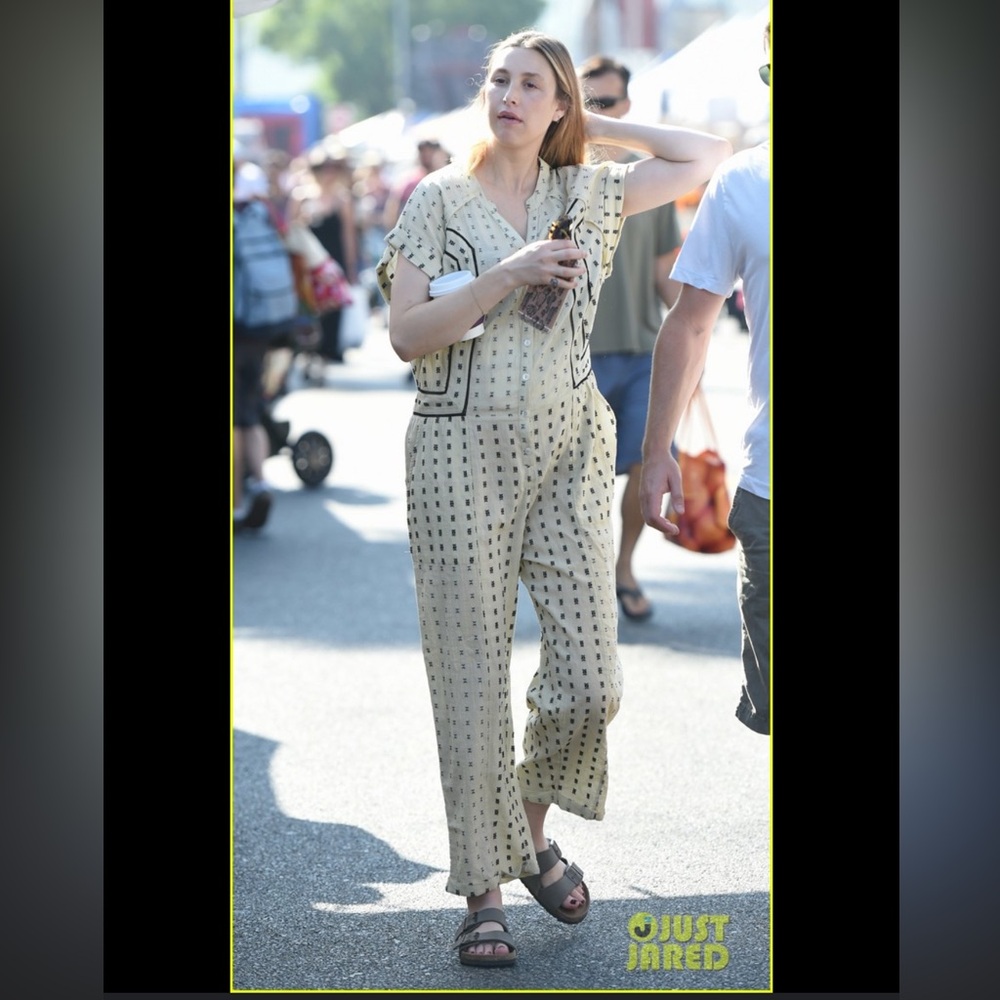 Free People Cotton Cream Jumpsuit with Black Pattern - Picture 11 of 11
